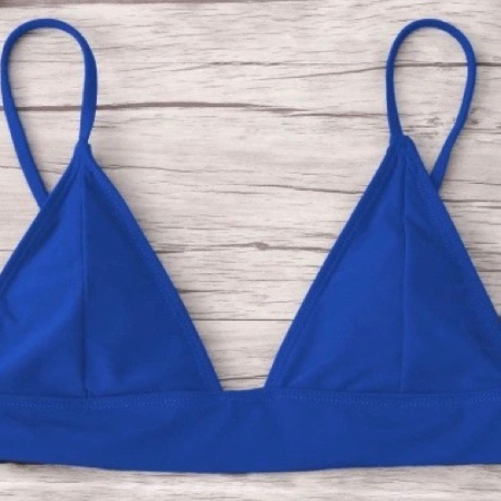 blue bikini top